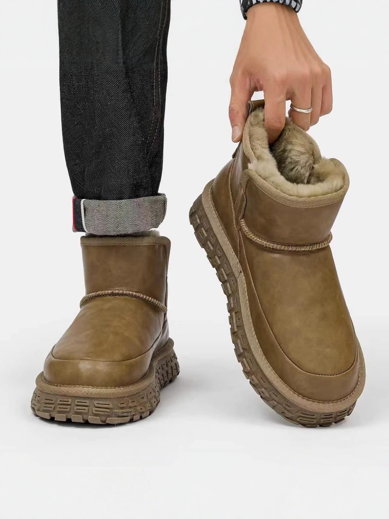 Men Shoes China - أحذية ثلجية سميكة مبطنة بالصوف للرجال