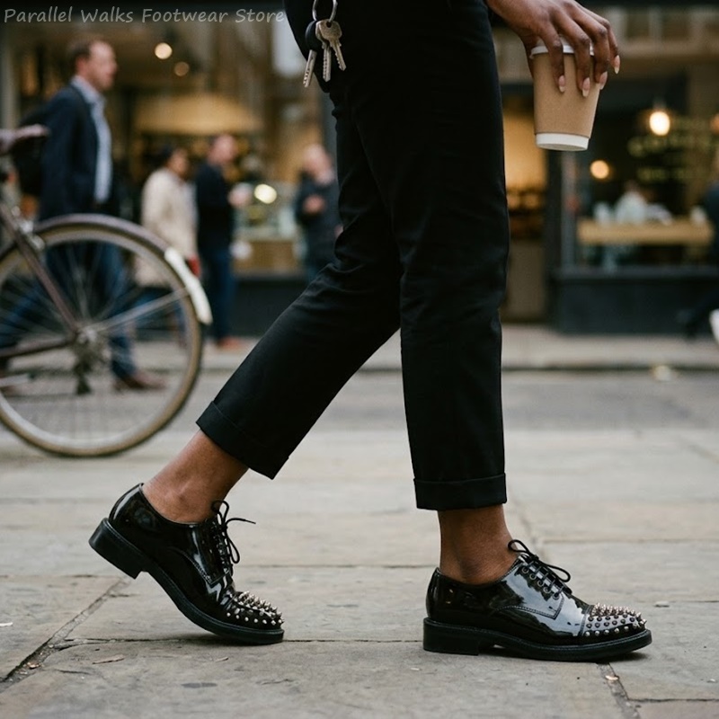 Men Shoes For Wedding - أحذية رجالية من الجلد اللامع مع