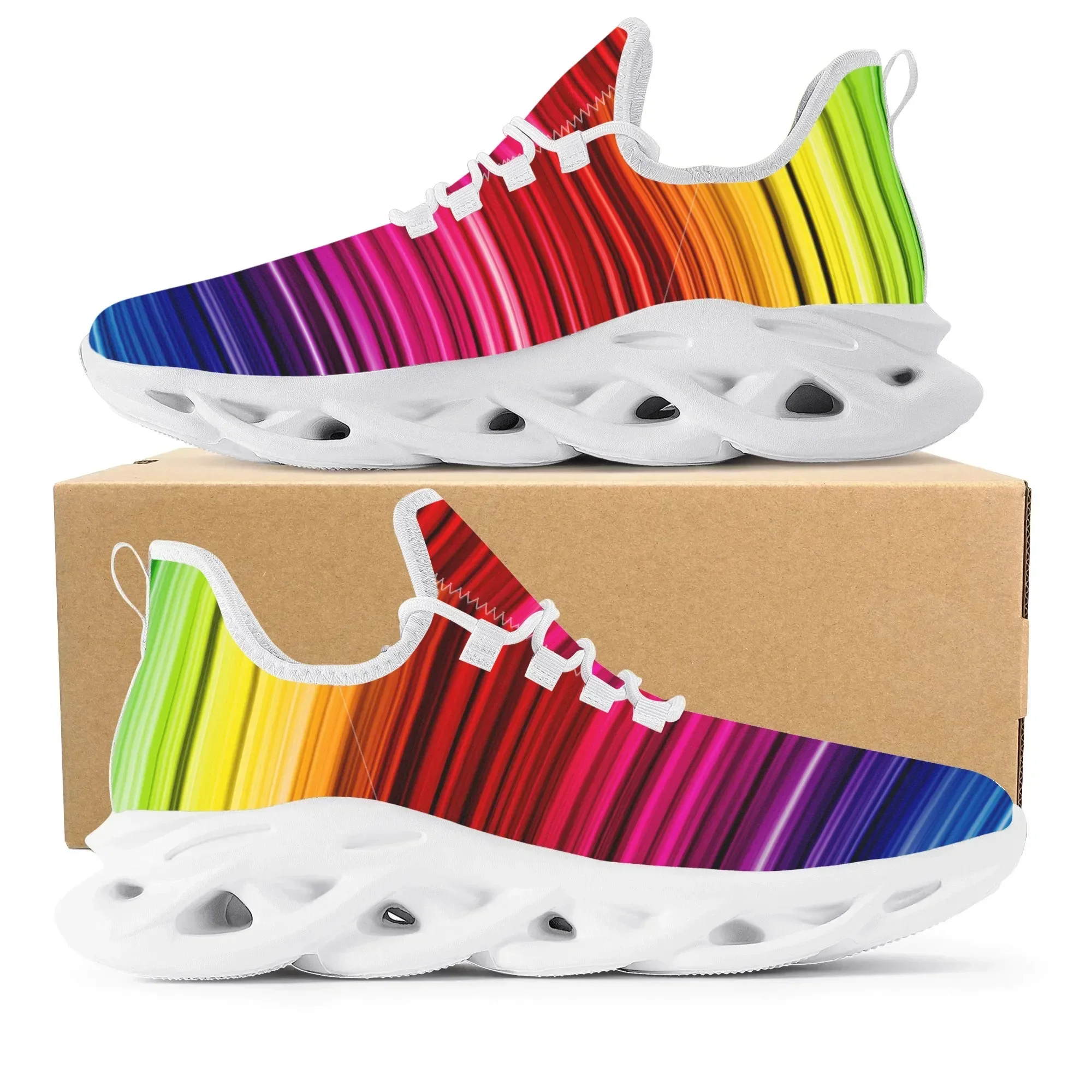 Men'S Shoes Basketball - أحذية رياضية عصرية بتصميم قوس قزح