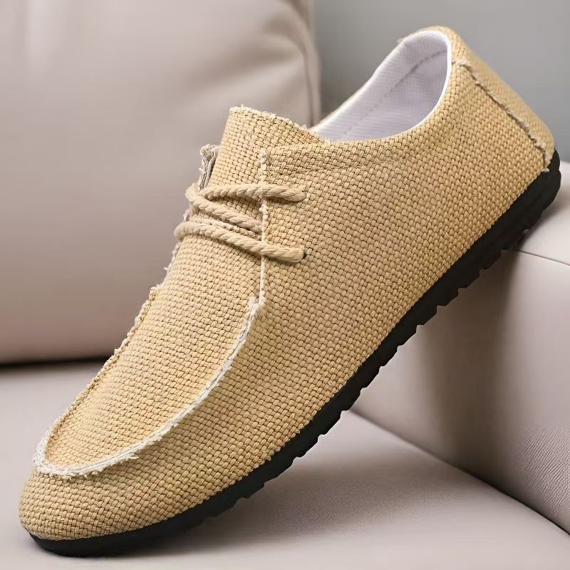 Men'S Shoes For Work - أحذية قماشية رجالية كبيرة الحجم برباط،