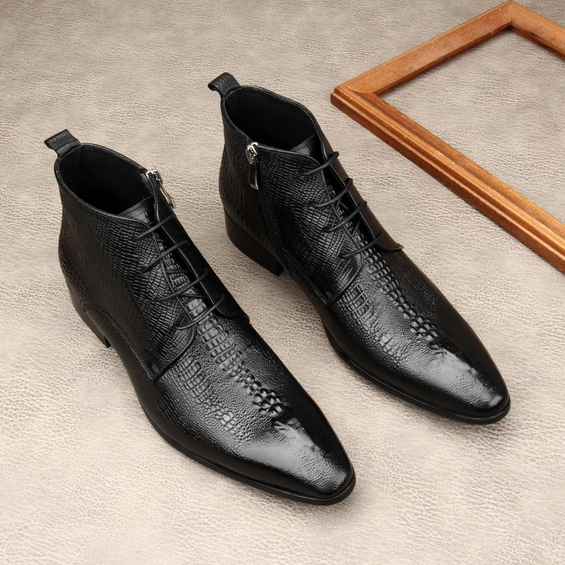Men Shoes For Wedding - فاخر رجالي بوط من الجلد الطبيعي