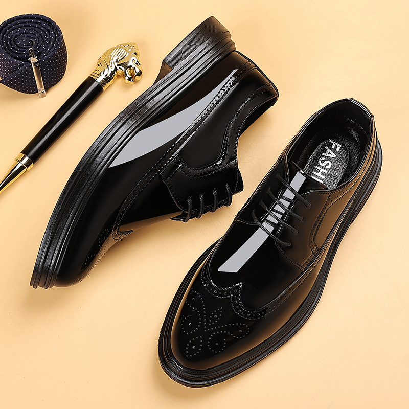 أحذية رجالية رسمية من الجلد ال - مراجعة Men Shoes Formal وسعره