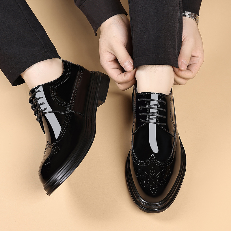 أحذية رجالية رسمية من الجلد ال - مراجعة Men Shoes Formal وسعره