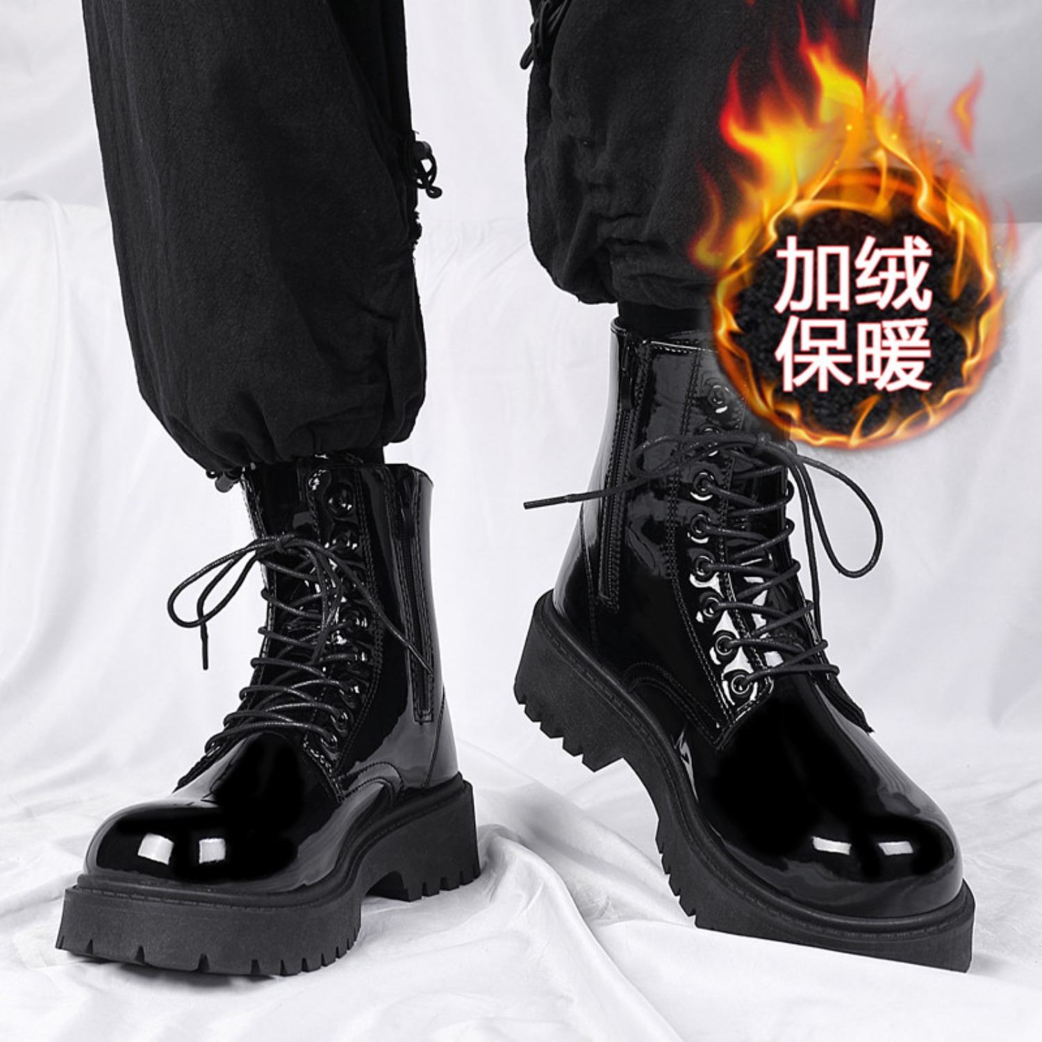 أحذية رجالية دافئة مبطنة بالفر - مراجعة Men'S Shoes For Work وسعره