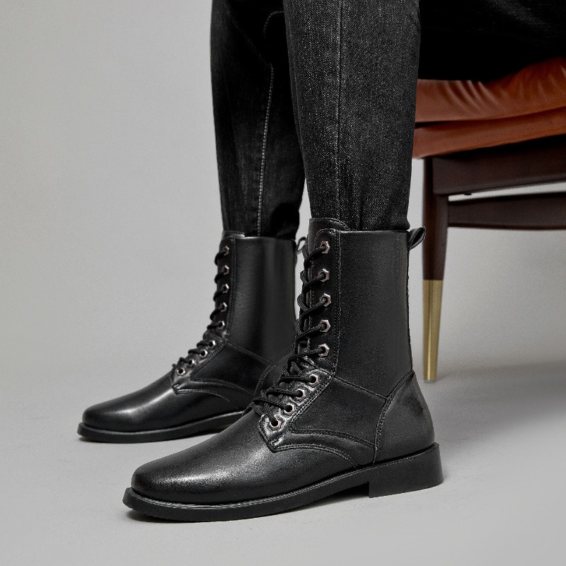 أحذية جلدية عالية الرقبة للأنش - مراجعة Men'S Shoes For Work وسعره