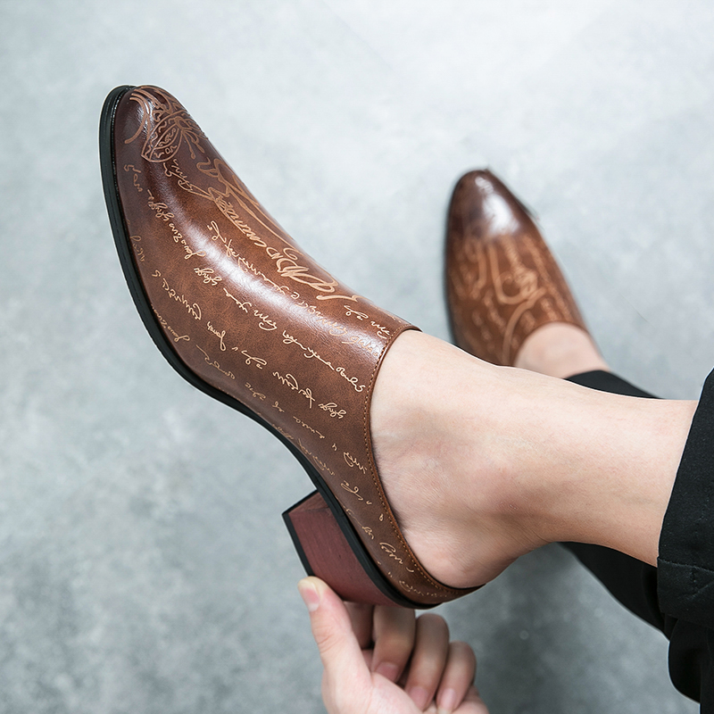 أحذية رجالية جلدية بنية بدون ك - مراجعة Shoes Heels Men وسعره