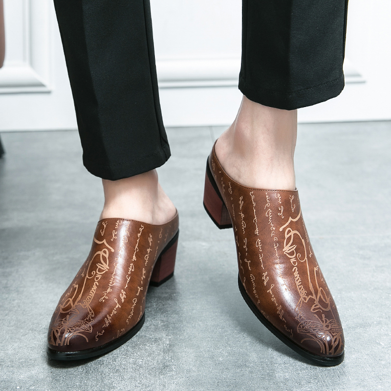 أحذية رجالية جلدية بنية بدون ك - مراجعة Shoes Heels Men وسعره