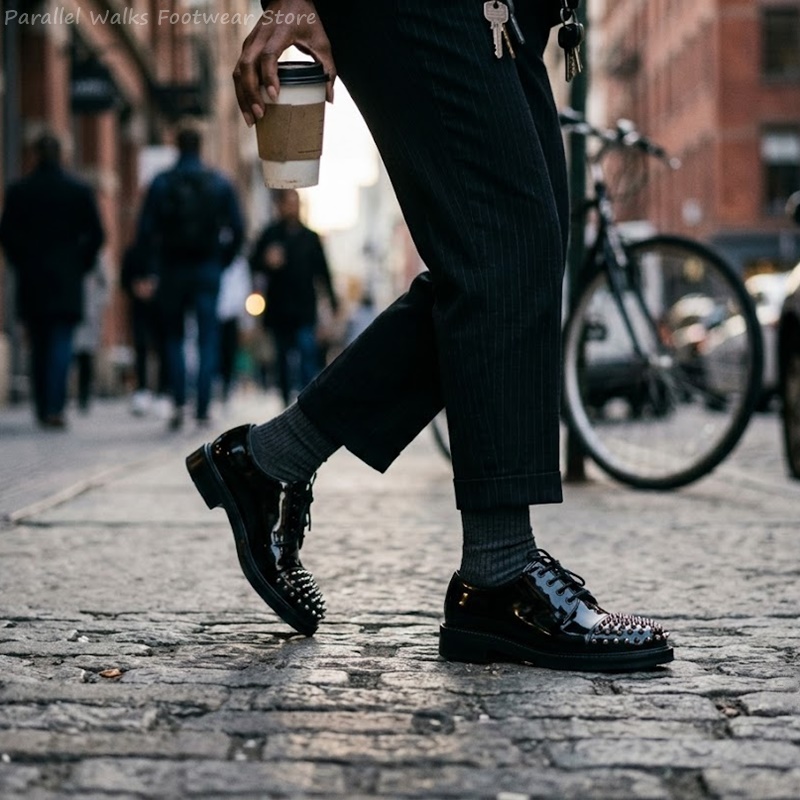 أحذية رجالية من الجلد اللامع م - مراجعة Men Shoes For Wedding وسعره