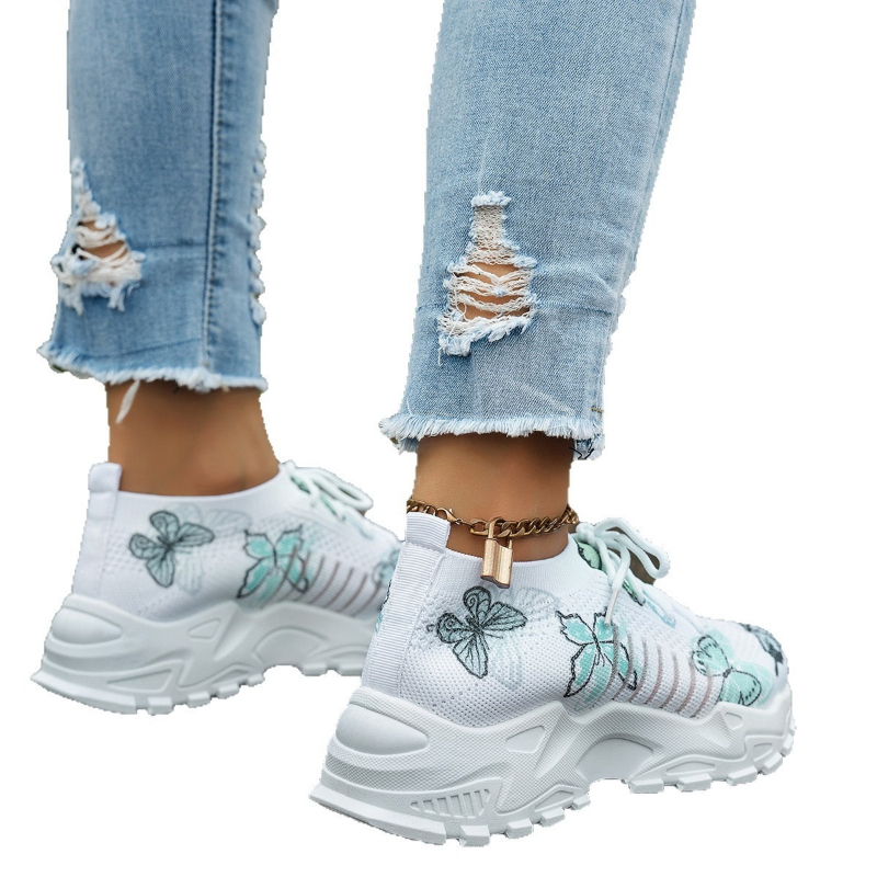 أحذية رياضية نسائية بطبعة فراش - مراجعة Running Shoes Lightweight وسعره