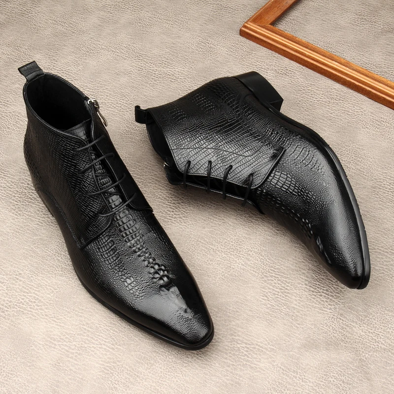 فاخر رجالي بوط من الجلد الطبيع - مراجعة Men Shoes For Wedding وسعره