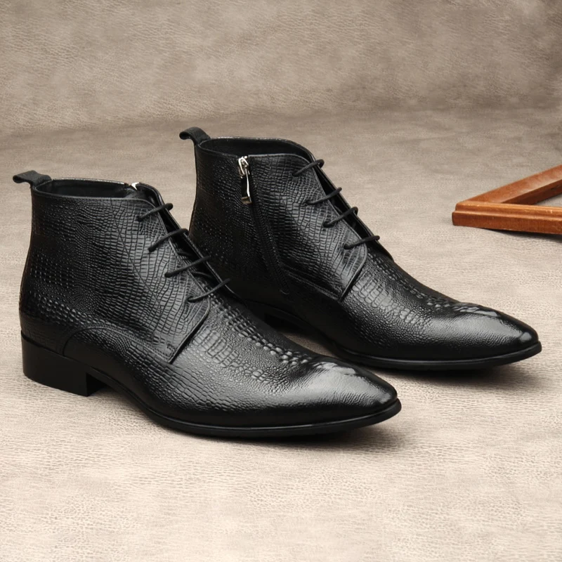 فاخر رجالي بوط من الجلد الطبيع - مراجعة Men Shoes For Wedding وسعره